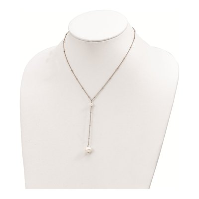 Rose Gold-Plated Sterling Silver Freshwater Pearl Necklace – view 4