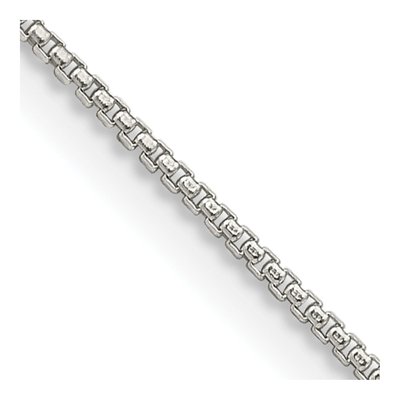 Sterling Silver 1mm Round Box Chain