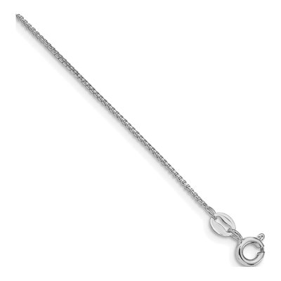 Sterling Silver 1mm Round Box Chain