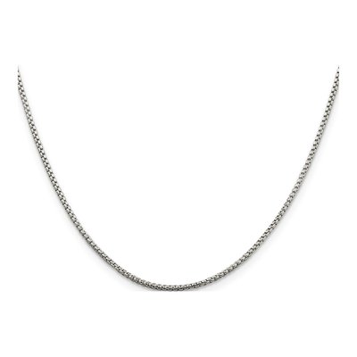 Sterling Silver 1.5mm Round Box Chain – view 2