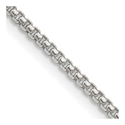 Sterling Silver 1.75mm Round Box Chain