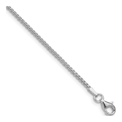 Sterling Silver 1.75mm Round Box Chain