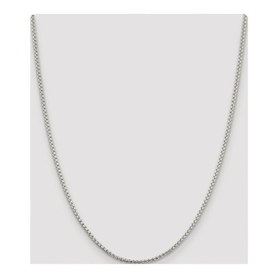Sterling Silver 2mm Round Box Chain – view 4