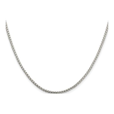 Sterling Silver 2mm Round Box Chain – view 2