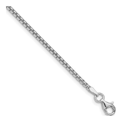Sterling Silver 2mm Round Box Chain