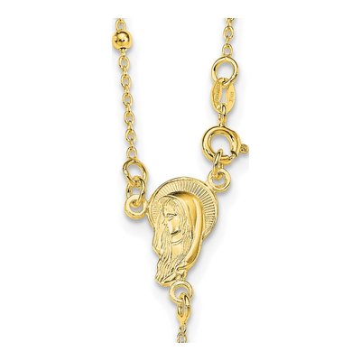 Gold-Plated Sterling Silver Rosary Necklace – view 4