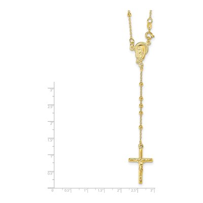 Gold-Plated Sterling Silver Rosary Necklace – view 5