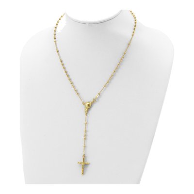 Gold-Plated Sterling Silver Rosary Necklace – view 6