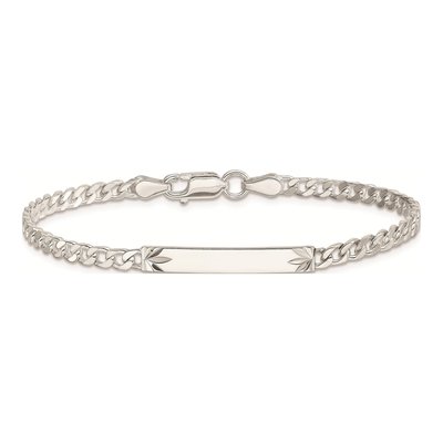 Sterling Silver Curb ID Bracelet – view 4