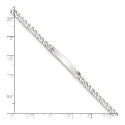 Sterling Silver Curb ID Bracelet – view 5