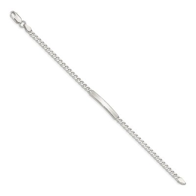 Sterling Silver Curb ID Bracelet – view 3