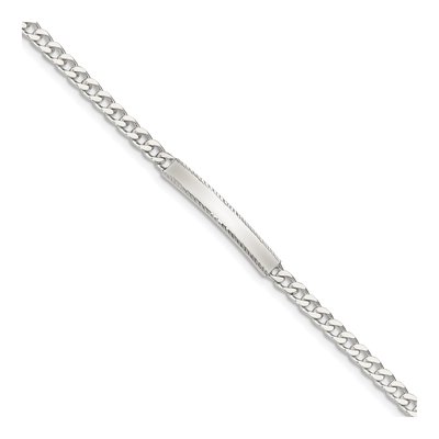 Sterling Silver Curb Link ID Bracelet