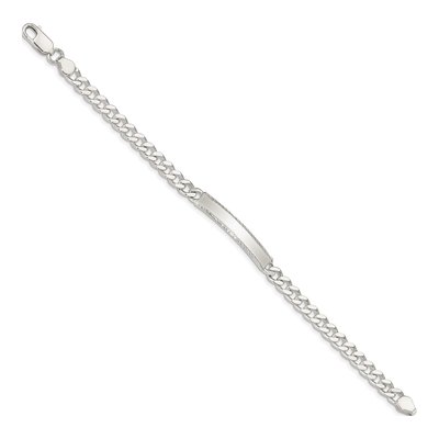 Sterling Silver Curb ID Bracelet – view 3