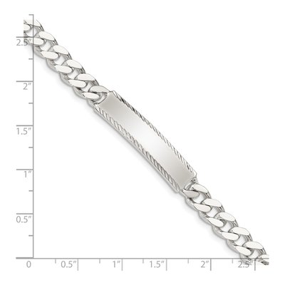 Sterling Silver Curb Link ID Bracelet – view 5
