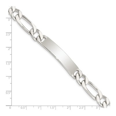 Sterling Silver Figaro ID Bracelet – view 6
