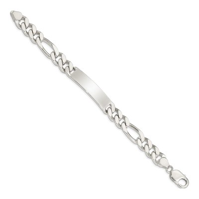 Sterling Silver Figaro ID Bracelet – view 3