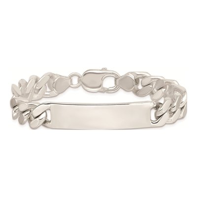 Sterling Silver Figaro ID Bracelet – view 5