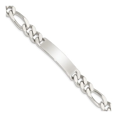 Sterling Silver Figaro ID Bracelet