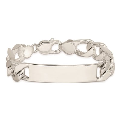 Sterling Silver Figaro ID Bracelet – view 4