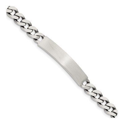 Sterling Silver Curb ID Bracelet