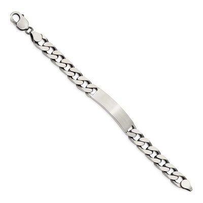Sterling Silver Curb ID Bracelet – view 3