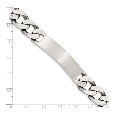 Sterling Silver Curb Link ID Bracelet – view 4