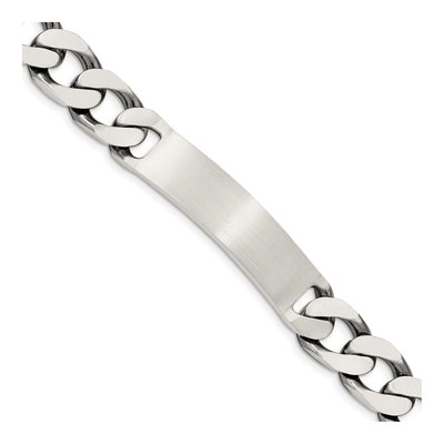 Sterling Silver Curb Link ID Bracelet