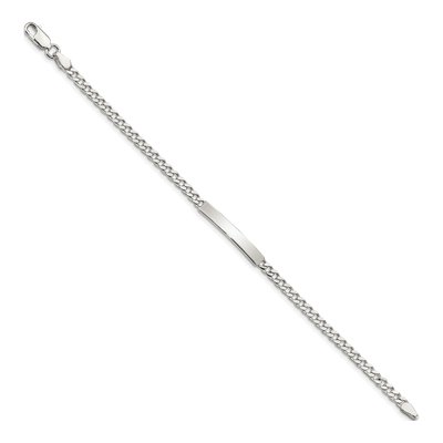 Sterling Silver Curb ID Bracelet – view 3