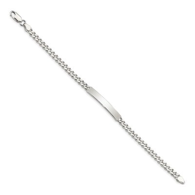 Sterling Silver Curb ID Bracelet – view 3
