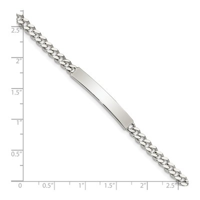 Sterling Silver Curb ID Bracelet – view 4