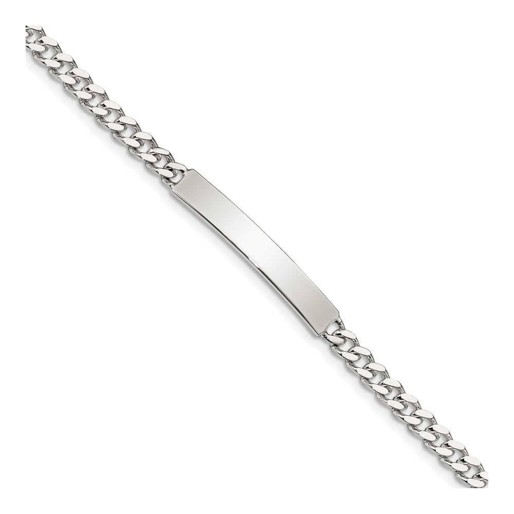 Sterling Silver Curb ID Bracelet