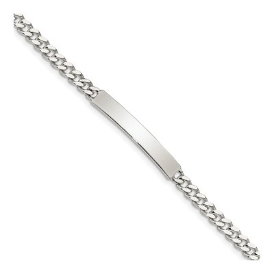Sterling Silver Curb ID Bracelet