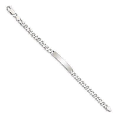 Sterling Silver Curb ID Bracelet – view 3