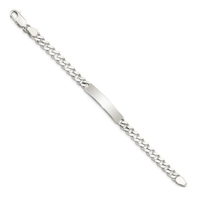 Sterling Silver Curb ID Bracelet – view 3