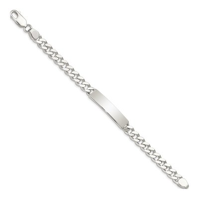 Sterling Silver Curb ID Bracelet – view 3
