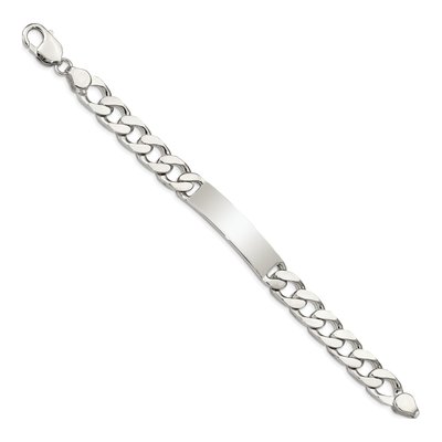 Sterling Silver Curb Link ID Bracelet – view 3
