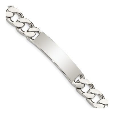 Sterling Silver Curb Link ID Bracelet