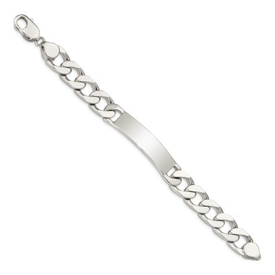 Sterling Silver Curb ID Bracelet – view 3