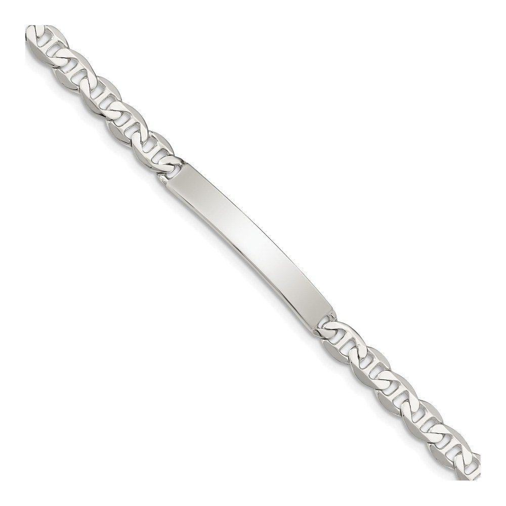 Sterling Silver Engravable Anchor ID Bracelet