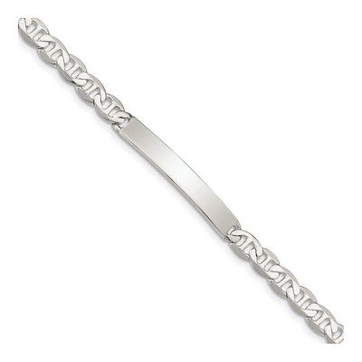 Sterling Silver Anchor ID Bracelet
