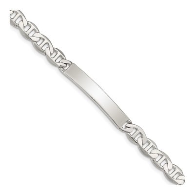 Sterling Silver Anchor ID Bracelet