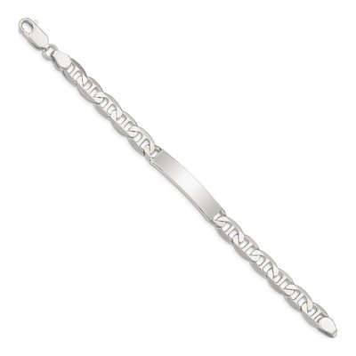 Sterling Silver Anchor ID Bracelet – view 3
