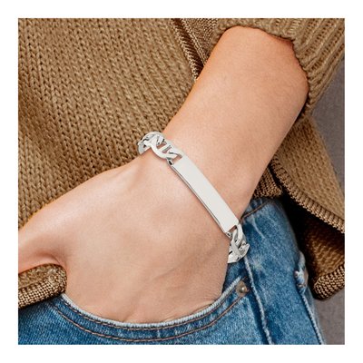 Sterling Silver Anchor ID Bracelet – view 6