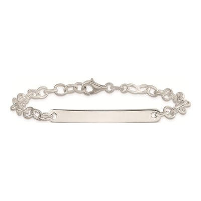 Sterling Silver Rolo ID Bracelet – view 4