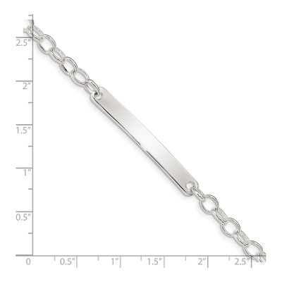 Sterling Silver Rolo ID Bracelet – view 5