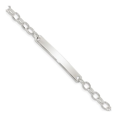 Sterling Silver Rolo ID Bracelet