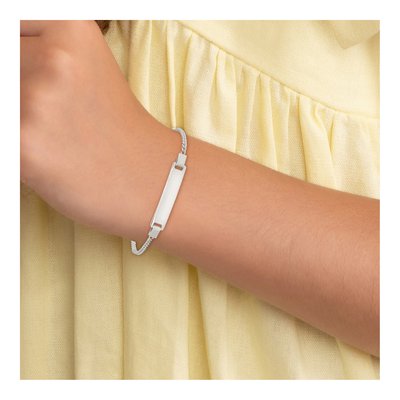Sterling Silver Adjustable Baby ID Bracelet – view 6