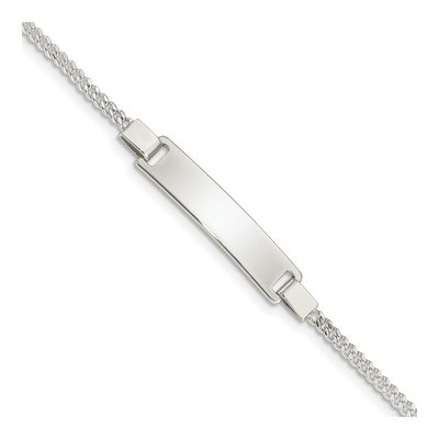 Sterling Silver Adjustable Baby ID Bracelet