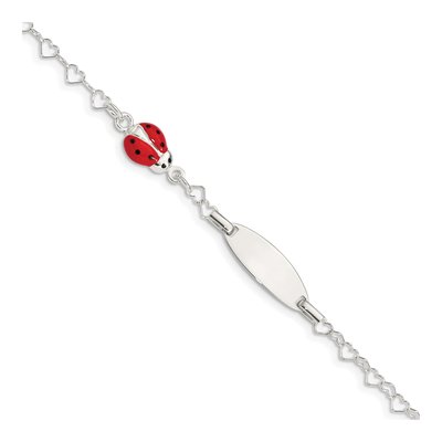 Sterling Silver Bug Baby ID Bracelet