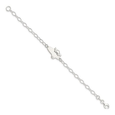 Sterling Silver Angel Baby ID Bracelet – view 3